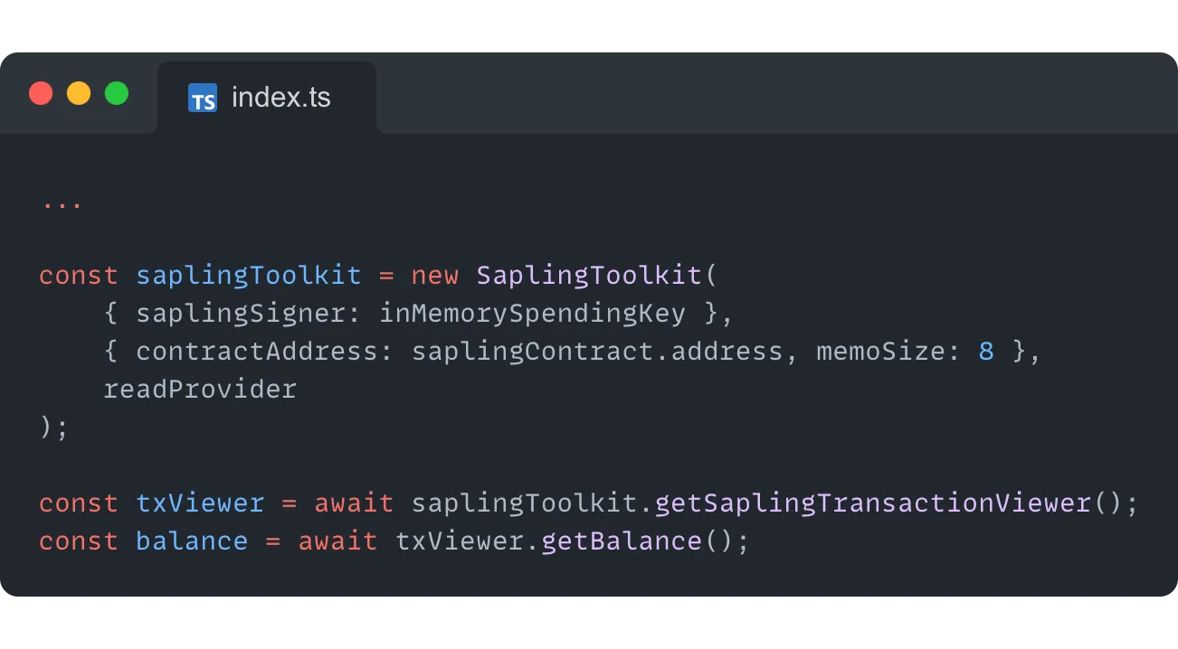 Reading a Sapling balance